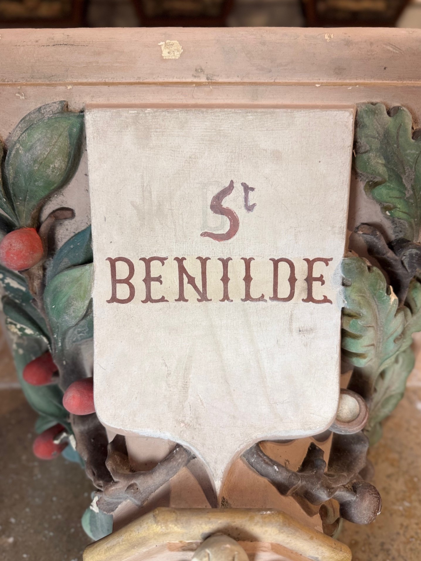 Paire de consoles de chapelle - Saint Bénilde - XXe – Image 3