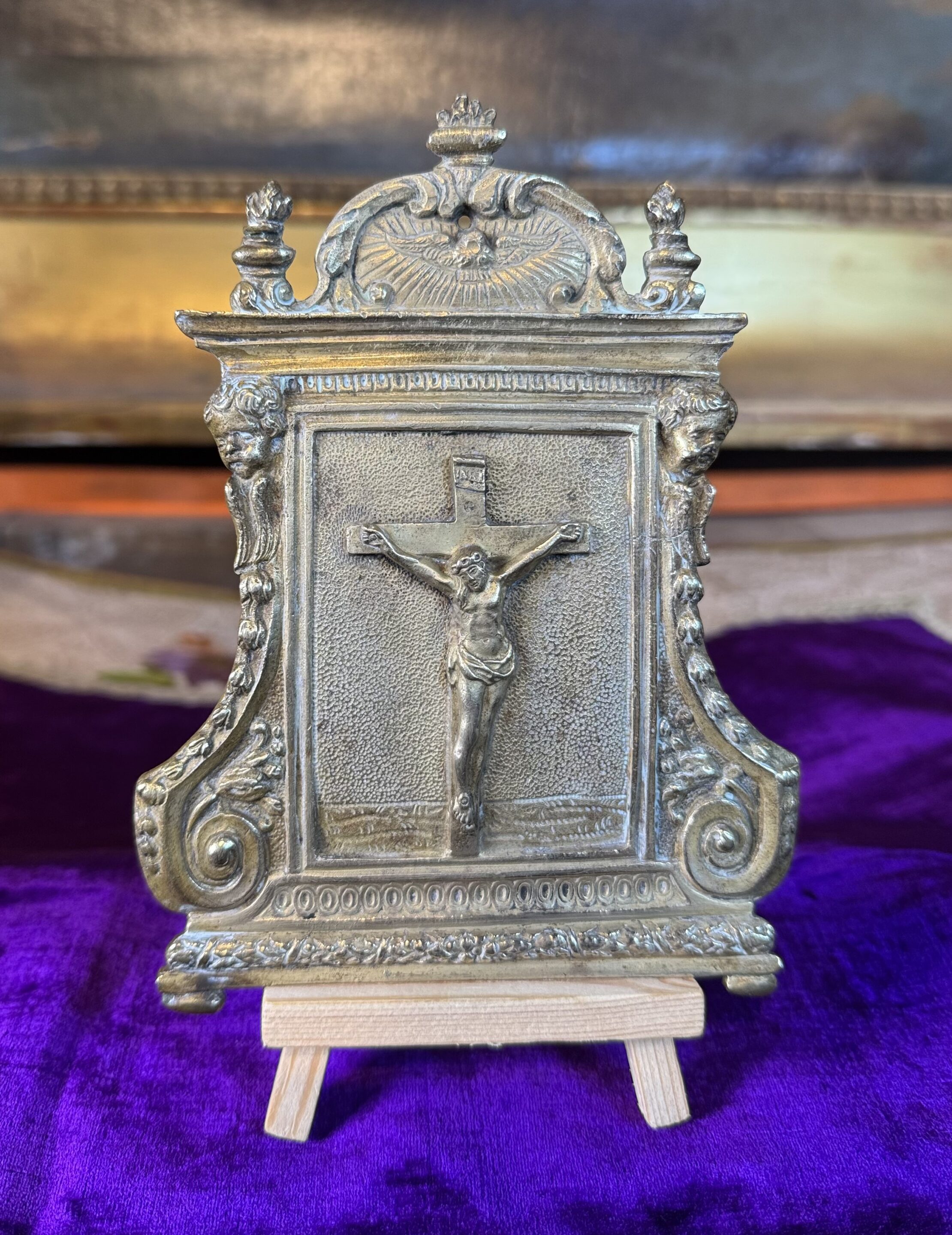 Baiser de Paix en laiton - XIXe