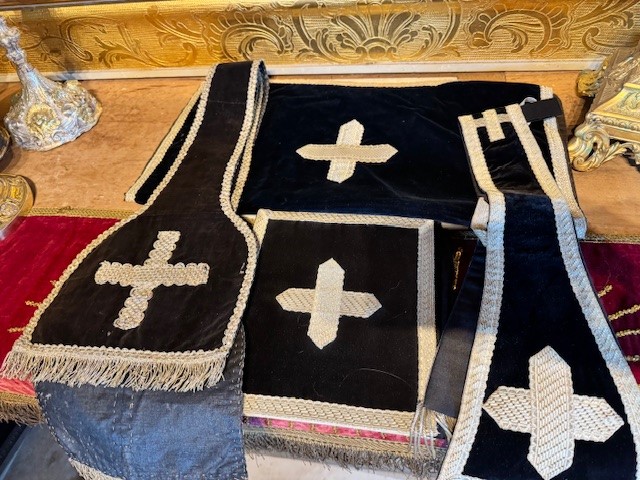 Chasuble velours noir et son Etole - fin XIXe – Image 8