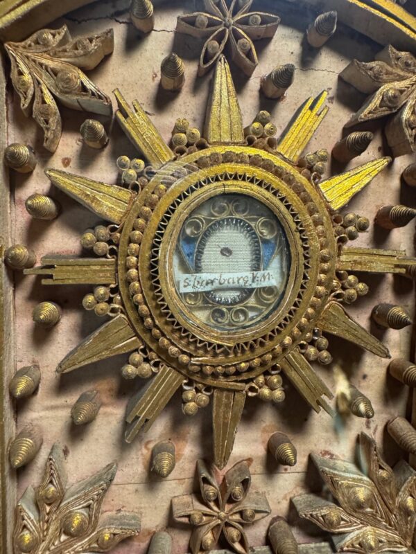Reliquaire paperolles De Sainte Barbe - circa 1800 – Image 3