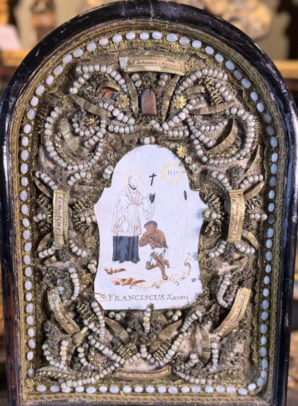 Niche Reliquaire à La Gloire De Saint François Xavier - circa 1800 – Image 5
