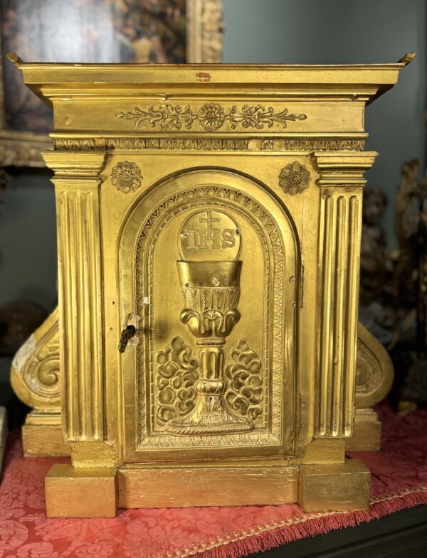 Tabernacle en bois et stuc doré - XIXe -Réservé