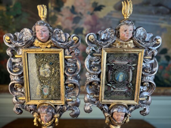 Paire De Monstrances Reliquaires Italiennes - XVIIIe – Image 8