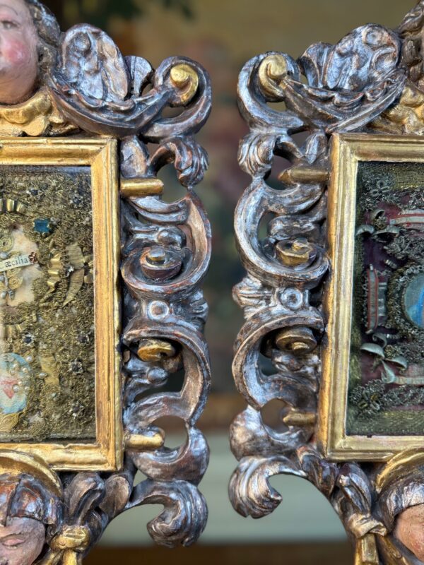Paire De Monstrances Reliquaires Italiennes - XVIIIe – Image 9