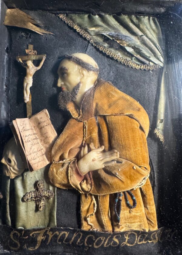 Saint François D’assise - Cire Habillée - XVIIIe – Image 3