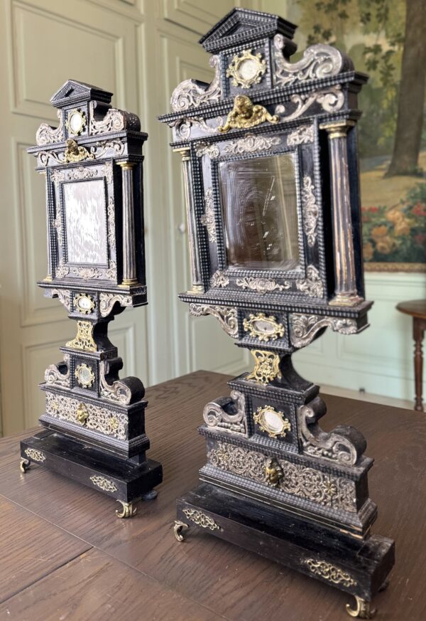 Paire d'Anciennes Monstrances Reliquaires -  fin XVIIe - Vendue – Image 2
