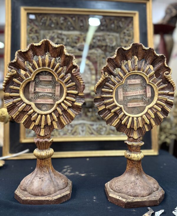 Paire de reliquaires – Saint Jean Népomucène - XVIIIe