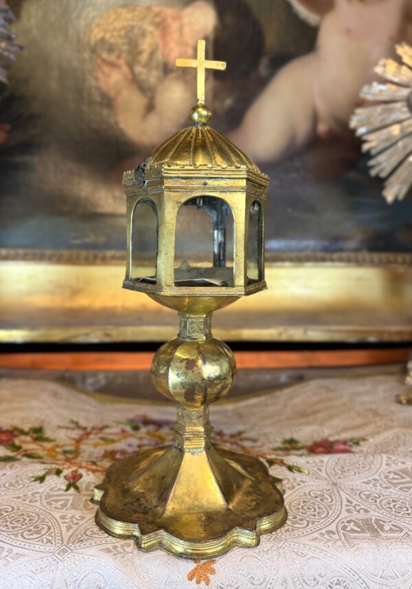 Monstrance Reliquaire en cuivre - Circa 1500