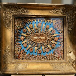 Reliquaire paperolles de la Sainte Vierge et de la Vraie Croix – début XIXe - Vendu
