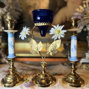 Lampe de sanctuaire et candélabres Mariaux - Début XXe