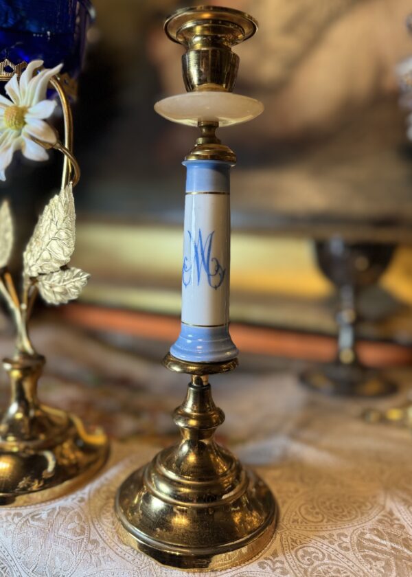 Lampe de sanctuaire et candélabres Mariaux - Début XXe – Image 4
