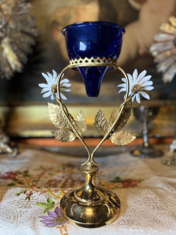 Lampe de sanctuaire et candélabres Mariaux - Début XXe – Image 5