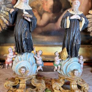 Sainte Scholastique et Saint Benoît - XVIIIe - réservés