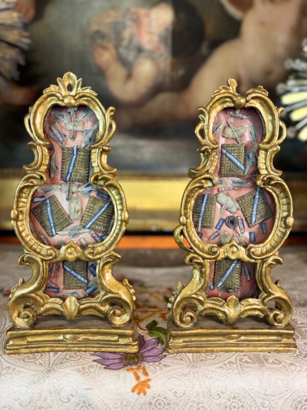 Paire de monstrances reliquaires baroques - XVIIIe – Image 2