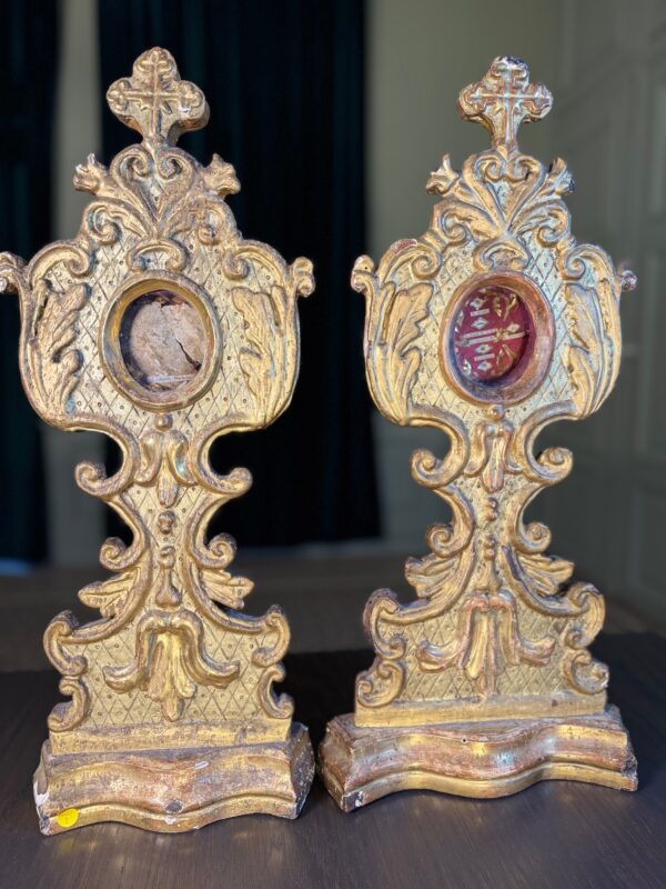 Paire de monstrances reliquaires - XVIIIe