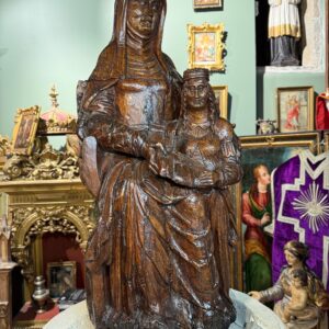 L’Education de la Vierge - Groupe en bois – fin XVIe