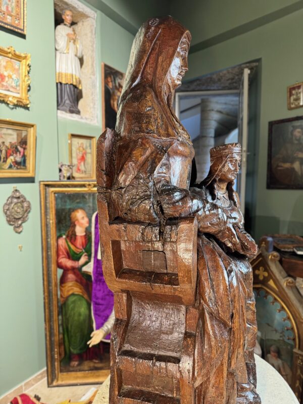 L’Education de la Vierge - Groupe en bois – fin XVIe – Image 3