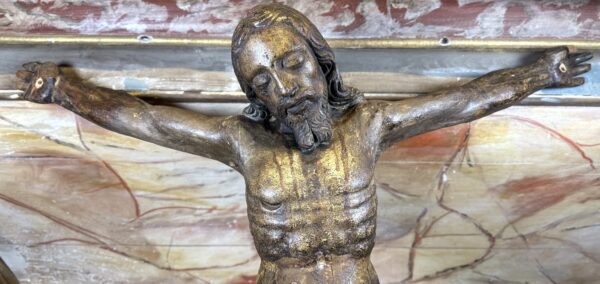 Grand Christ en bois sculpté - XVIIIe – Image 2