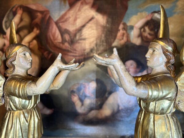 Imposante paire d’anges d’autel – XVIIIe – Image 2