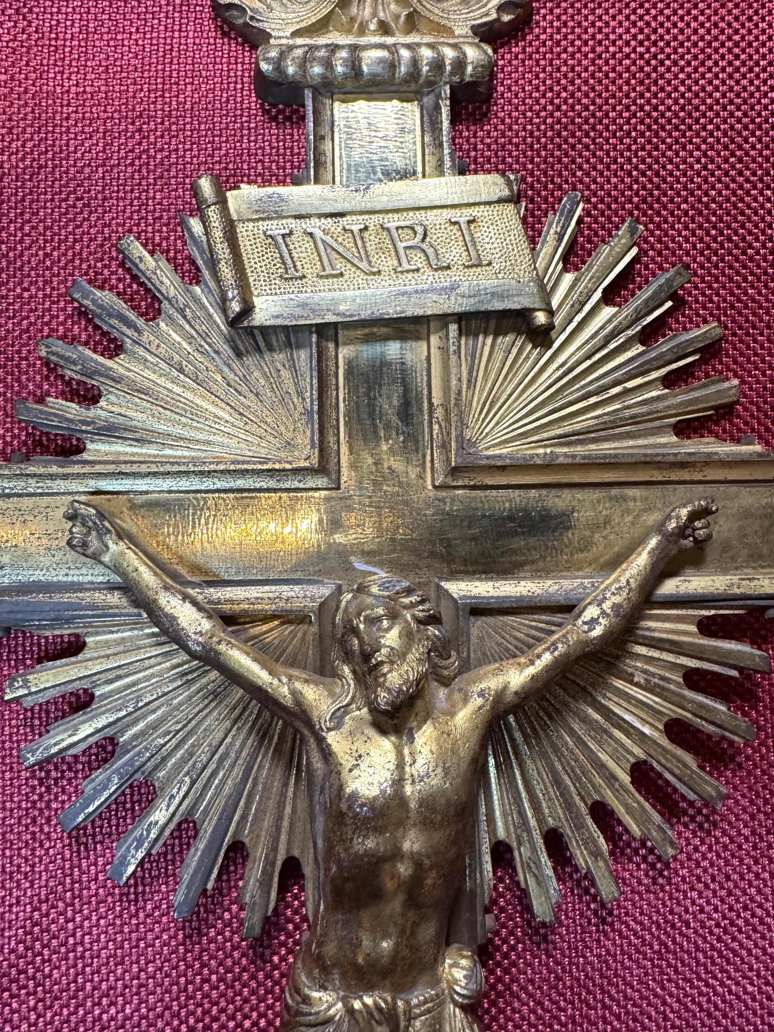 Imposante croix de procession - XIXe – Image 2