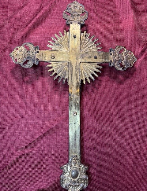 Imposante croix de procession - XIXe – Image 4