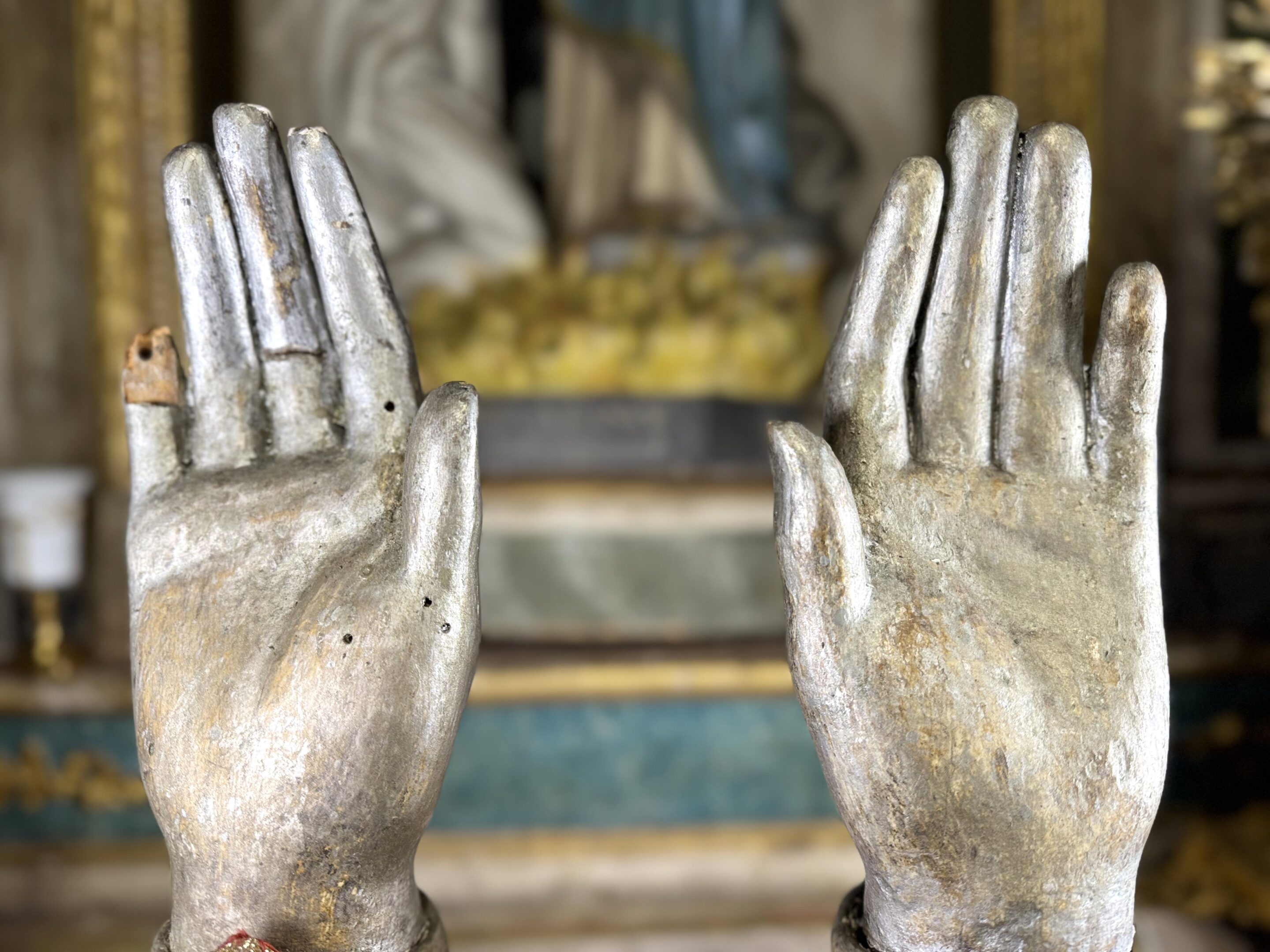 Deux bras reliquaires Italiens de Trapani - XVIIIe – Image 6