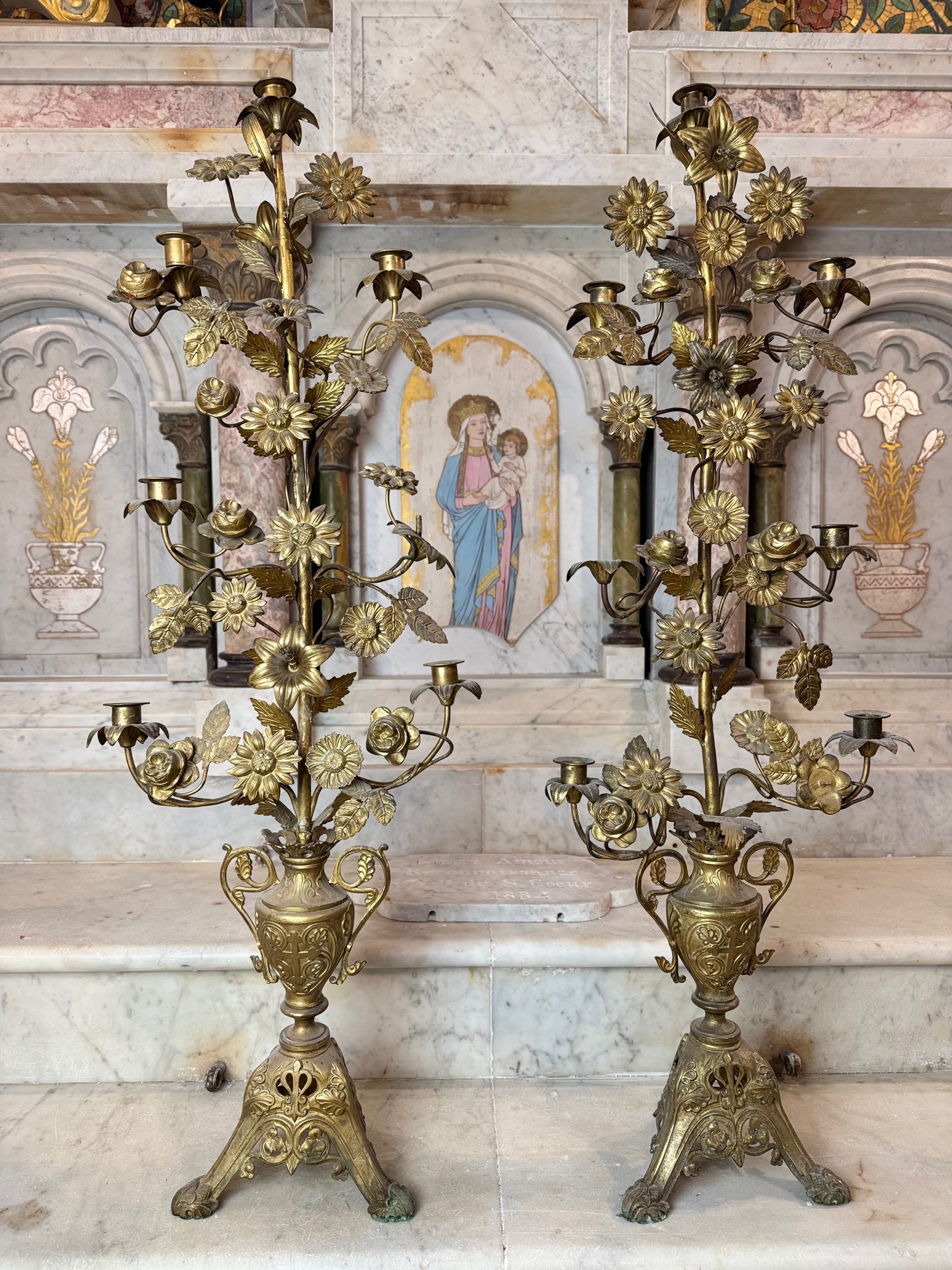 Grande paire de Candélabres - XIXe