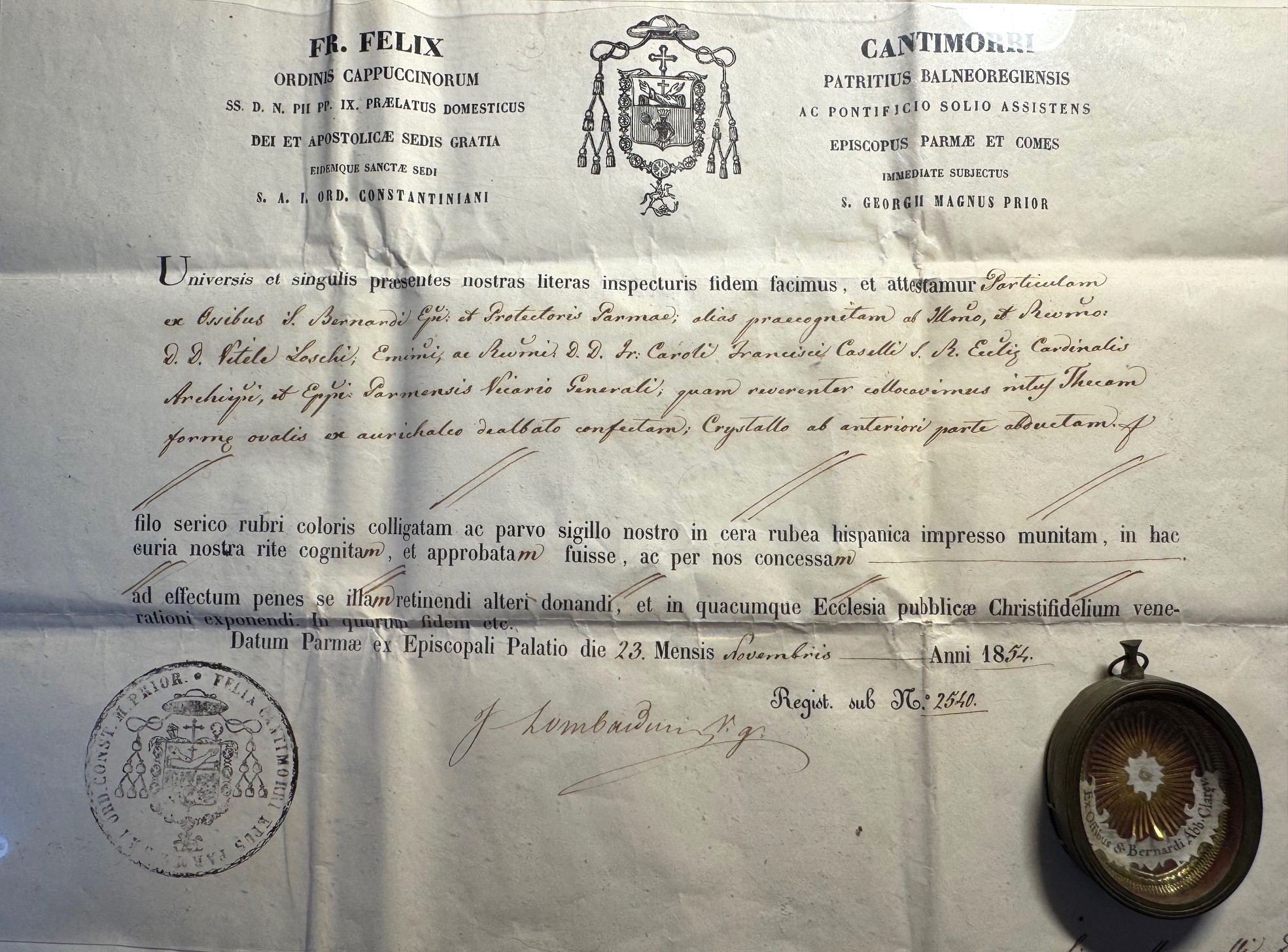 Thèque reliquaire de Saint Bernard de Parme - 1854 – Image 2