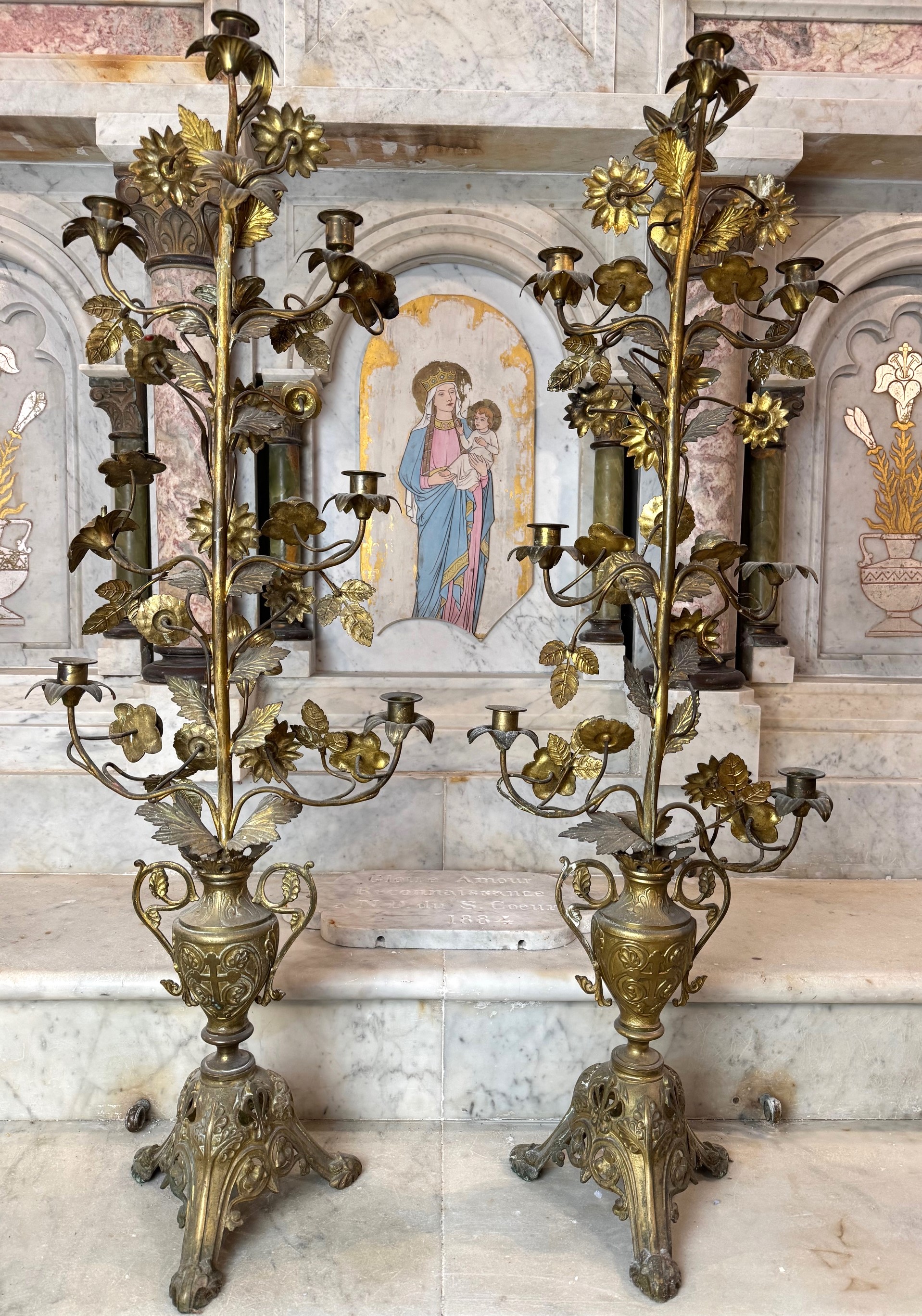 Grande paire de Candélabres - XIXe – Image 4