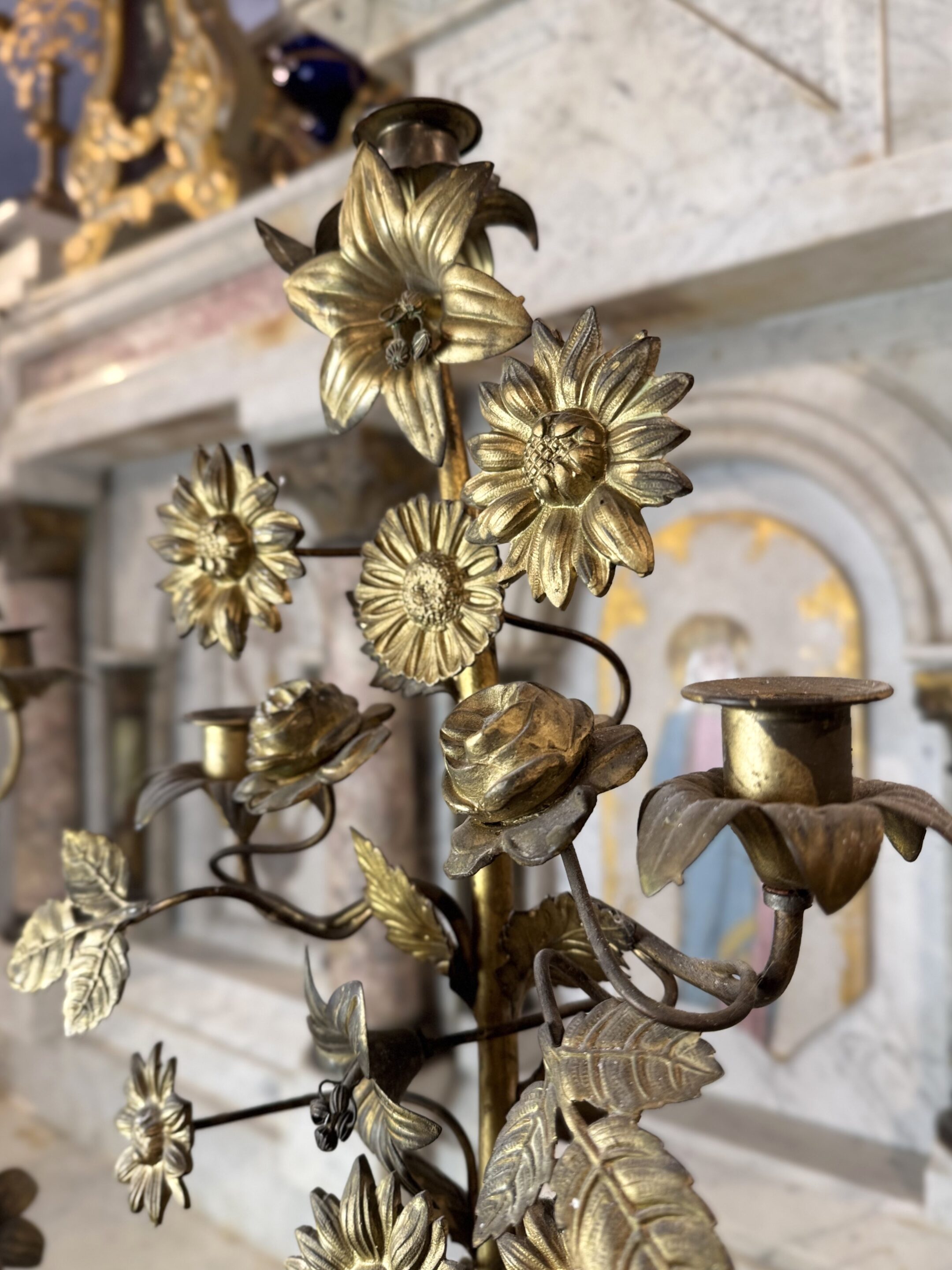 Grande paire de Candélabres - XIXe – Image 2
