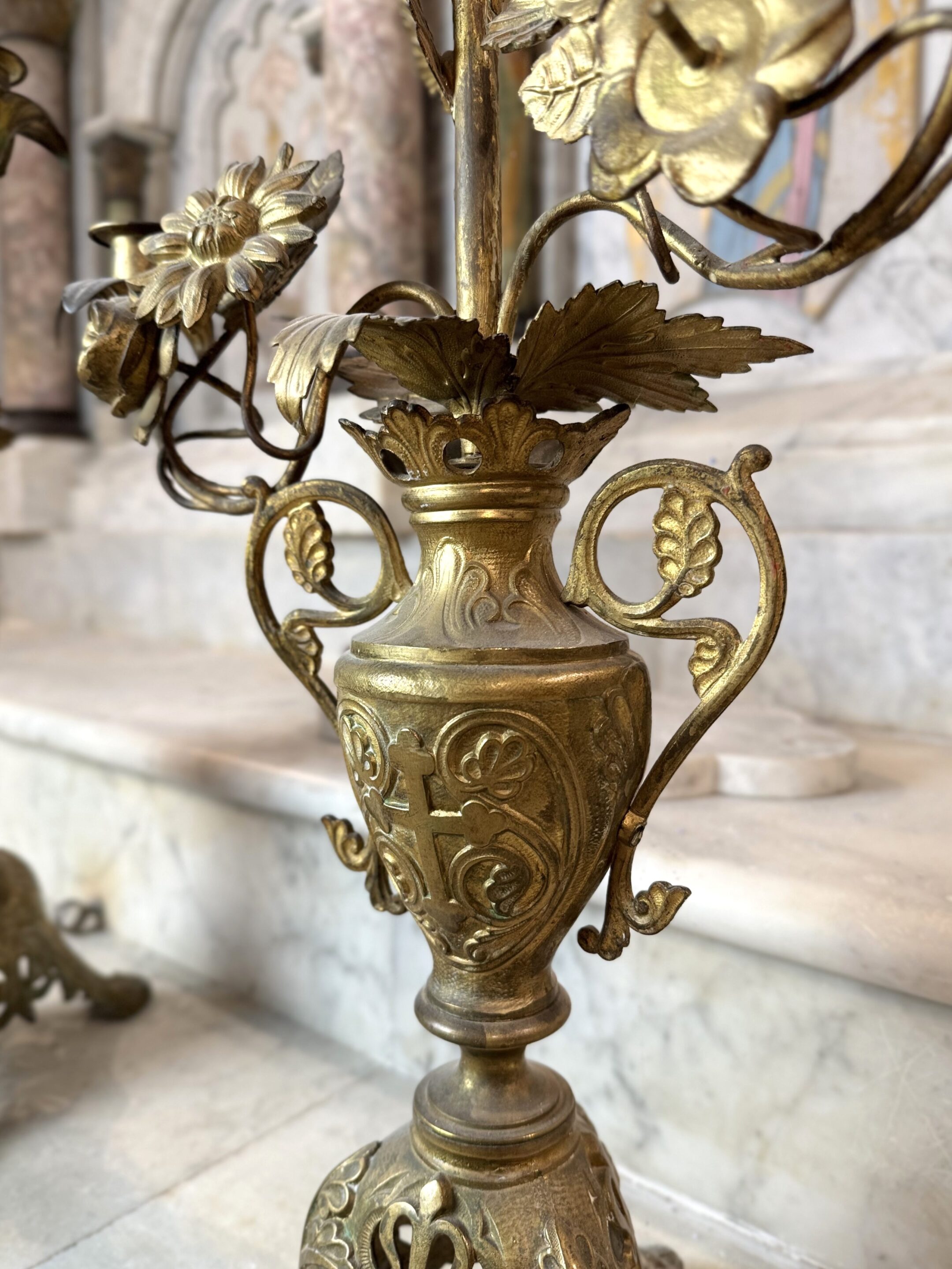 Grande paire de Candélabres - XIXe – Image 3