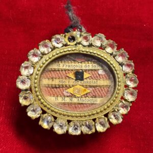 Thèque reliquaire et son authentique de 1834 - Honneur aux visitandines