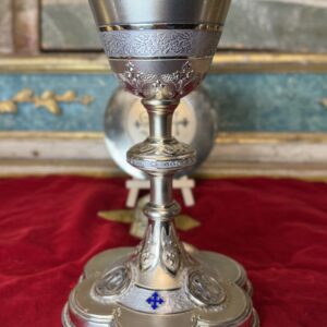 Calice aux trois médaillons et sa patène - XIXe - Réservé