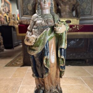 Grande Sculpture d’une Sainte - XVIIe