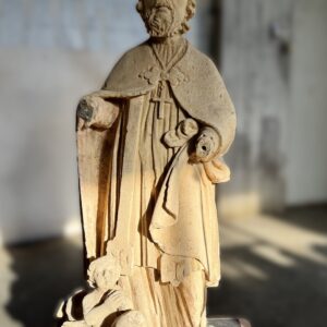 Statue de Saint Nicolas en pierre - XVIIIe