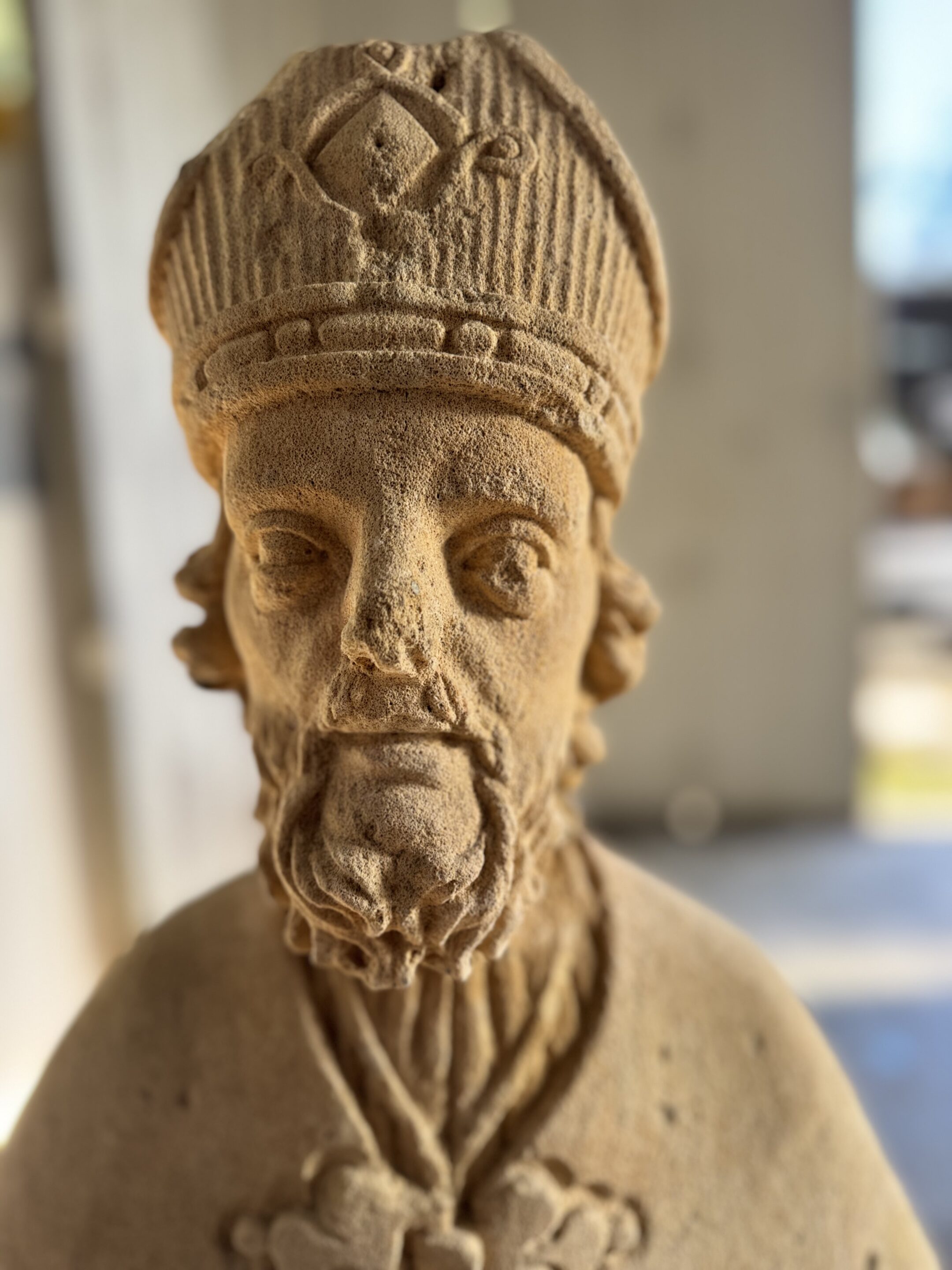 Statue de Saint Nicolas en pierre - XVIIIe – Image 2