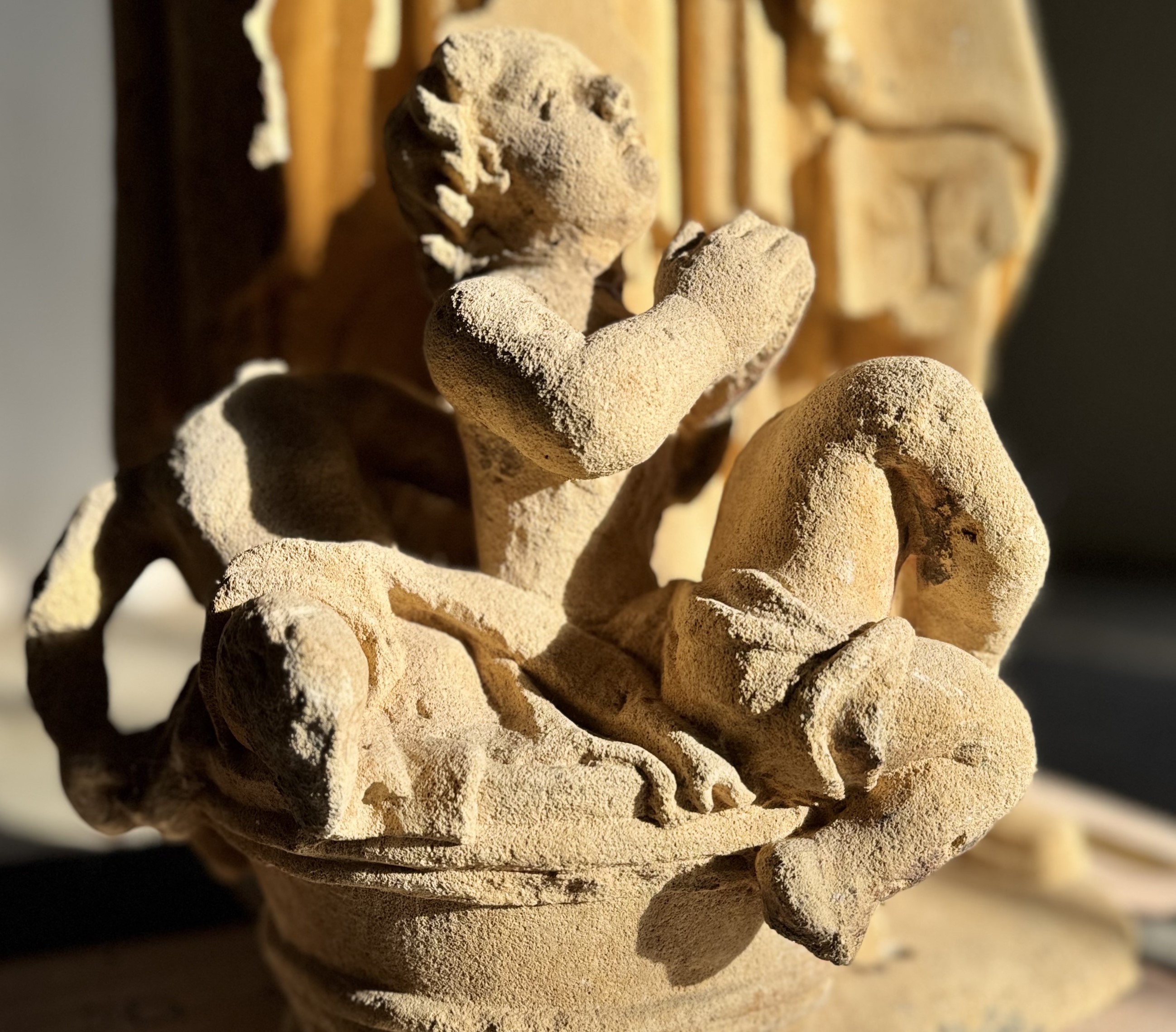 Statue de Saint Nicolas en pierre - XVIIIe – Image 4