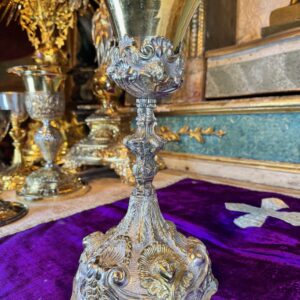 Grand Calice en argent et vermeil - XIXe