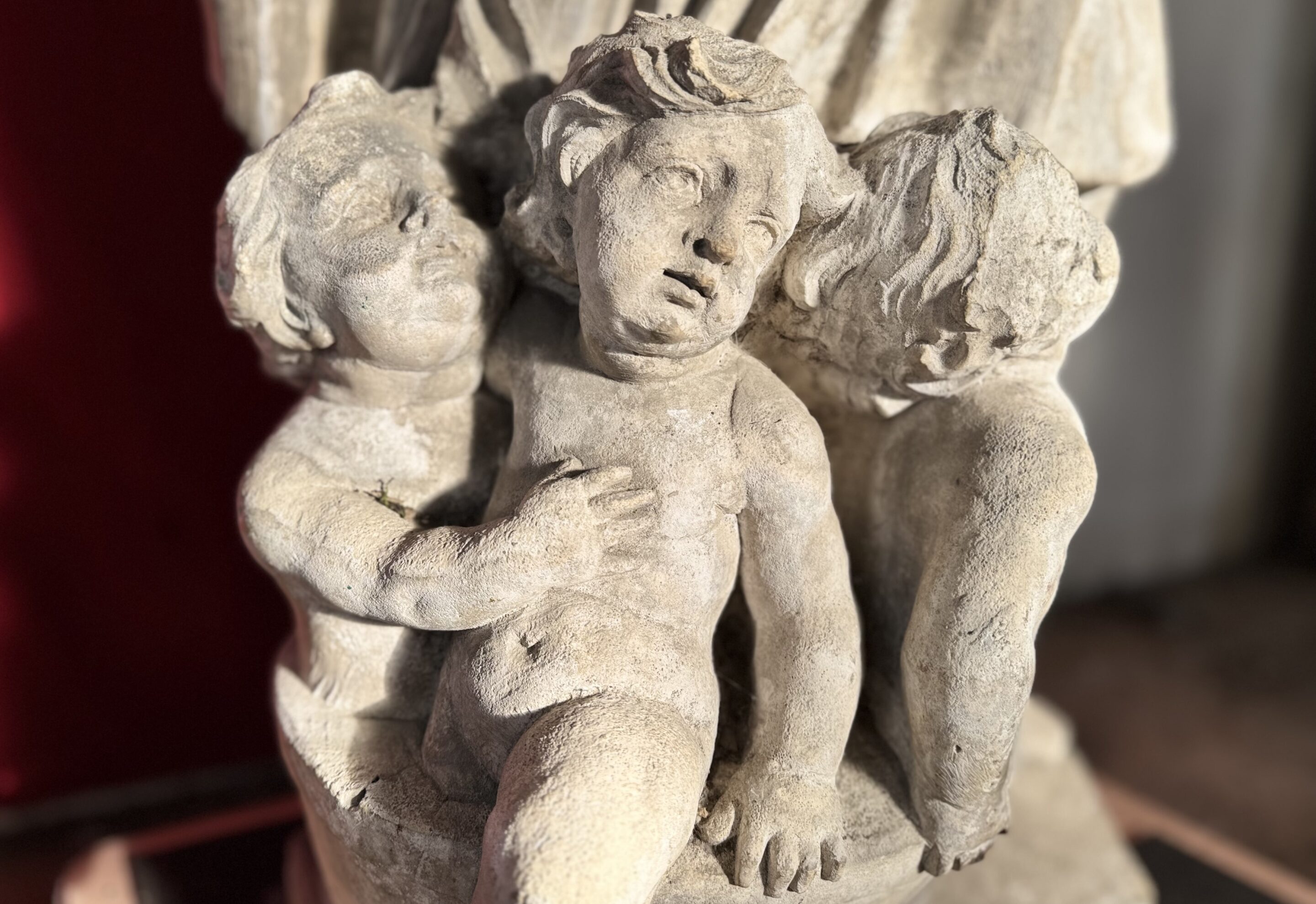 Grande statue de Saint Nicolas en pierre blanche - XVIIIe – Image 5