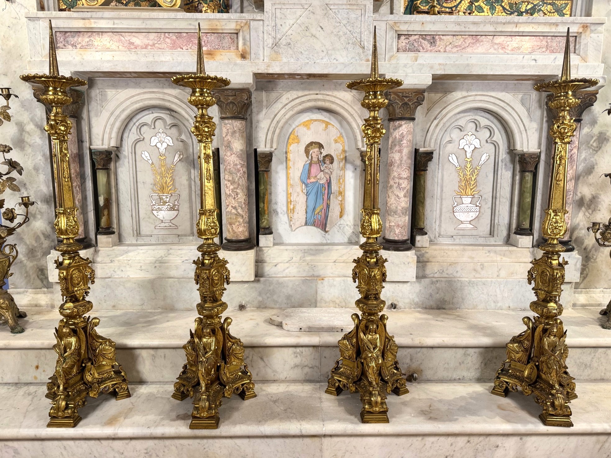 Imposante garniture d’autel - Circa 1820 – Image 2