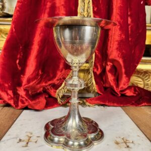 Calice néogothique argent et patène - XIXe