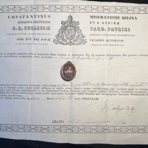 Relique de Saint Augustin et son authentique - XIXe