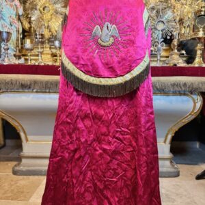 Chape liturgique rouge - XIXe