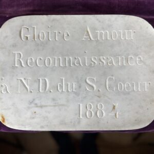 Ex-voto sur marbre blanc - 1884