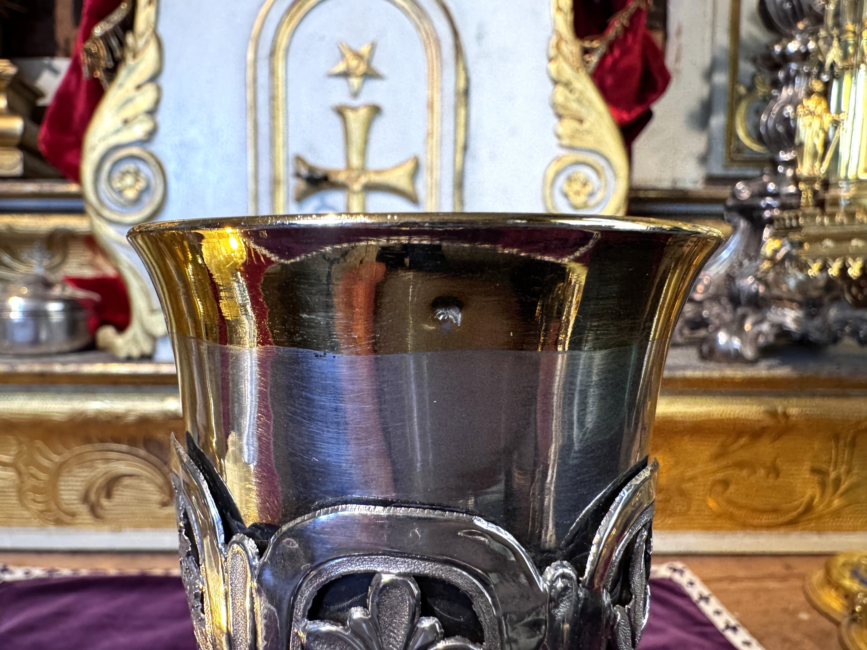 Calice, patène et cuillère - XIXe – Image 3