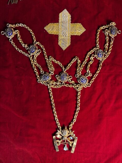 Collier de camérier secret aux armes de Pie XI - XXe – Image 3