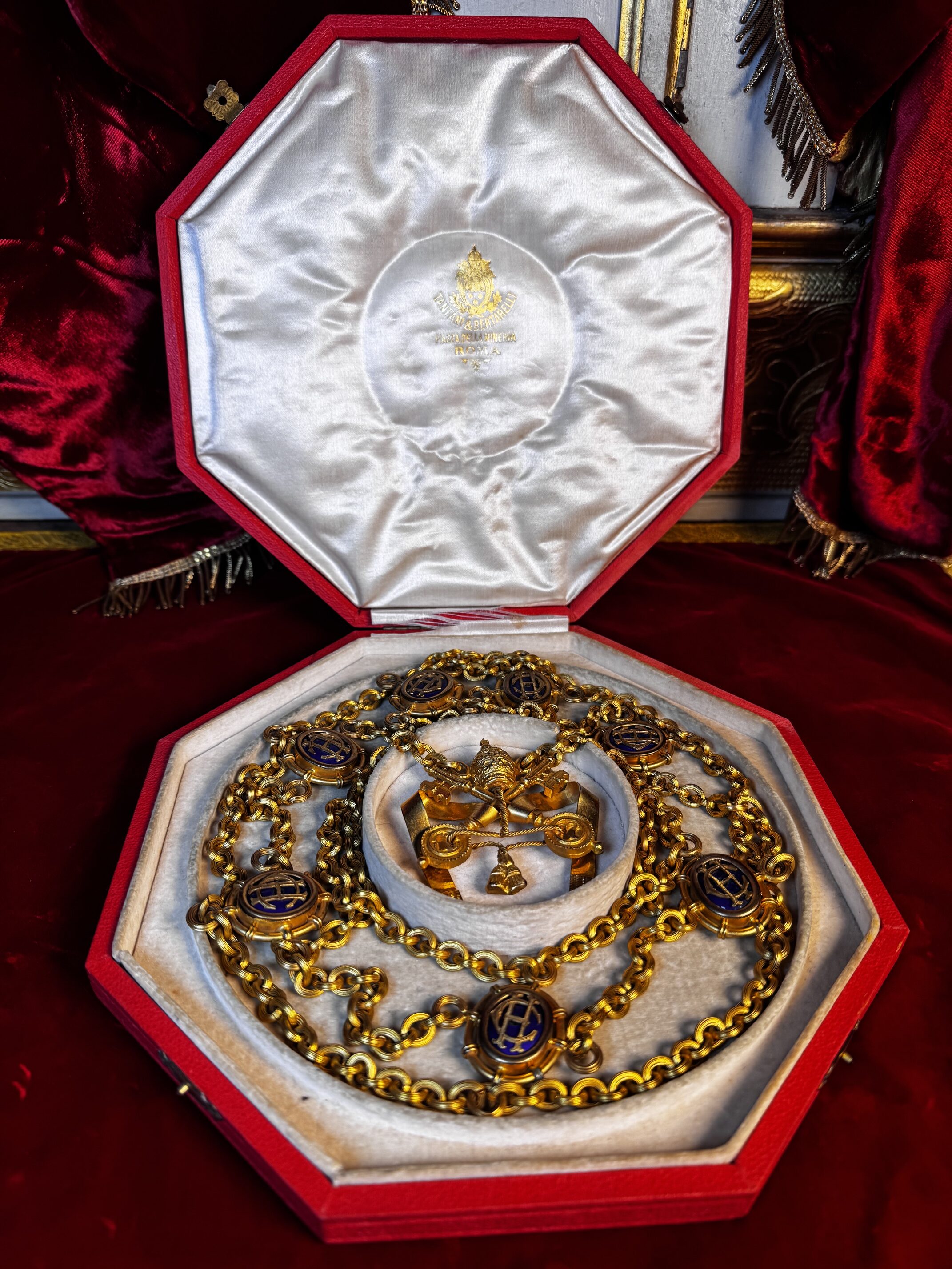 Collier de camérier secret aux armes de Pie XI - XXe