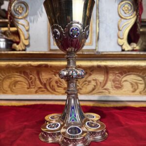 Calice néogothique en vermeil - XIXe - réservé